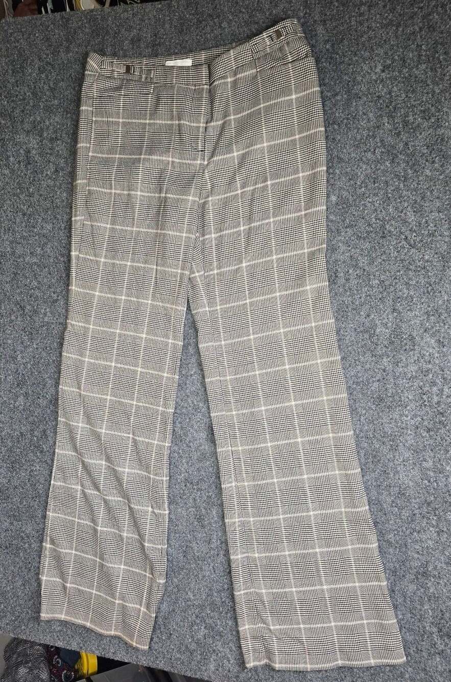 New York & Company Pants Size 4 Tall Plaid Check Trousers
